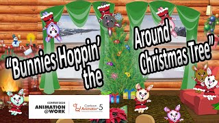 Animation At Work 2024 quotBunnies Hoppin Around the Christmas Treequot [upl. by Haisoj]