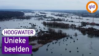 INDRUKWEKKENDE dronebeelden van HOOGWATER in Gelderland [upl. by Darcy]