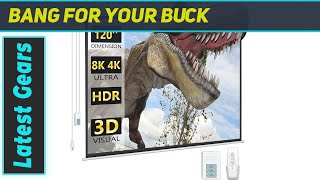 DINAH 120 inch Motorized Projector Screen Best 4K HD Viewing Experience [upl. by Castorina]