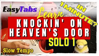 How to Play quotKnockin On Heavens Doorquot Solo on Guitar  Easy Tabs Lesson [upl. by Atinnod825]