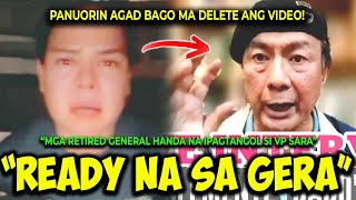 KAKAPASOK LANG NAGBANTA NA MGA RETIRED GENERAL HANDA IPAGTANGOL SI VP SARA LABAN SA MGA KALABAN NYA [upl. by Nrehtac618]