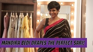 Mandira Bedi Shows You How To Drape The Perfect Sari  MissMalini [upl. by Norha]