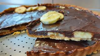 Tarte au chocolat banane طارط بالشكولاته والبنان او الموز [upl. by Sillyrama]