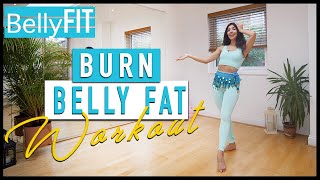 Belly Dance Fitness  Burn Belly Fat Fast  13 min Sweat Workout [upl. by Bronny104]