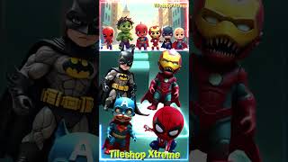 Team Avengers Part 2 Spiderman🆚 Batman🆚 Ironman🆚 Captain America Transform coffindance tileshop [upl. by Intyre313]