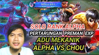 SOLO RANK ALPHA EXP LINE MELAWAN CHOU  MLBB [upl. by Acinnad]