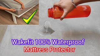 Unboxing Wakefit 100℅ Waterproof Premium Cotton Mattress Protector  Mattress Cover  unboxing [upl. by Candace]