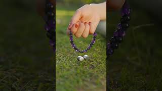 Elegant Healing Magnetic Hematite amp Amethyst Beaded Bracelet for Women bracelet jewelry [upl. by Tertias]