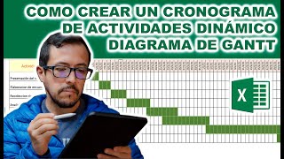 ¿Cómo crear un cronograma de actividades dinámico en Excel utilizando Diagrama de Gantt [upl. by Dnilazor]