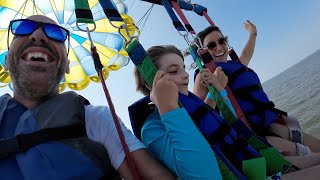 Our First Time ParasailingOC Parasail Ocean City MD [upl. by Ennirok]