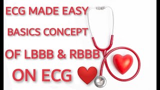 Basics of ECG♥️ 👉 RBBB amp LBBB [upl. by Adym628]