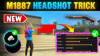 M1887 headshot trick 🔥  Free fire headshot setting in tamil  M1887 headshot setting 2023 [upl. by Rana]