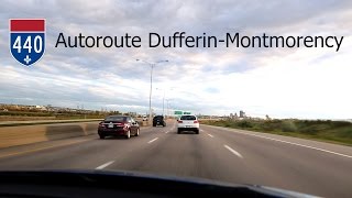 201408  Québec  Autoroute 440  Route 175 CentreVille [upl. by Ennovaj]