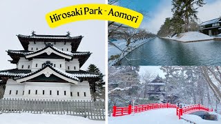 Beautiful Hirosaki Park Aomori in winter with full of snow [upl. by Dlonra]