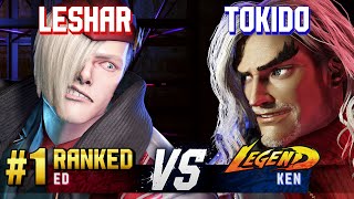 SF6 ▰ LESHAR 1 Ranked Ed vs TOKIDO Ken ▰ High Level Gameplay [upl. by Stephan]