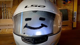 Installing Pinlock Insert on LS2 Strobe Helmet [upl. by Auqined813]