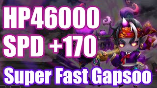 HP 46000 amp SPD170 Super Fast RES100 Gapsoo Debut🤗🤗🤗【Summoners War RTA】 [upl. by Ayekim]