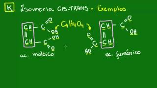 Exemplo de isomeria CisTrans  Química Orgânica  Química [upl. by Lenneuq]