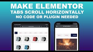 Make Elementor Tabs Scroll Horizontally On All Devices No Code or Extra Plugin Required [upl. by Behrens]