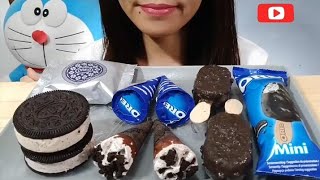 Asmr Eating Oreo Ice cream Party [upl. by Eerased]