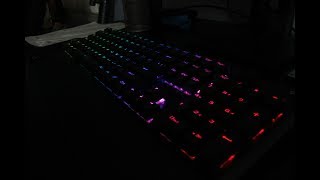 Redragon k555 Indrah RGB Mechanical Keyboard Review and Lighting Effects [upl. by Hubsher272]