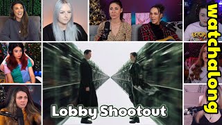 Lobby Shootout  The Matrix 1999 Realtime First Time Movie Reactions [upl. by Helfand]