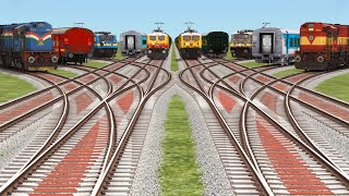 Indian Express Diesel ⛽️ Engine Journey Always TodayTrains Crossings  Beamng drive [upl. by Leivad651]