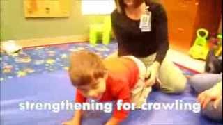 Strengthening for crawling  Hold on Tight  Pediatric physical therapy for cerebral palsy [upl. by Nylevol621]