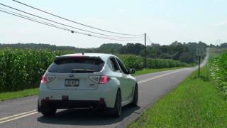 2008 STi w Invidia Catless Downpipe Invidia N1 Resonated Ti Exhaust External [upl. by Ailekat196]