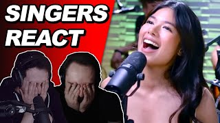 Singers React to Gigi de Lana GG Vibes  Through the fire x Piano in the dark  Reaction [upl. by Scarlet]