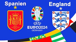 Spanien  England Ganzes Spiel FussballEuropameisterschaft 2024  Finale [upl. by Lorilee]