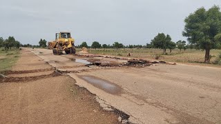 Asphalt Road Rehabilitation  Scarifying amp Earthmoving works  Potholes Repairing [upl. by Smiley]