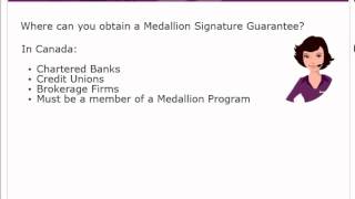 Medallion Signature Guarantees [upl. by Forster16]