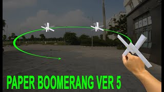 CÁCH LÀM BOOMERANG BẰNG GIẤY VER 5  how to make paper boomerang  origami boomerang [upl. by Aynna727]