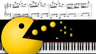 PACMAN  Original Theme  Piano Tutorial amp Sheets [upl. by Anemolihp331]