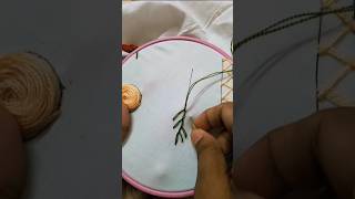 Borderline Stitch Hand Embroidery Tutorial  Easy Embroidery Technique embroidery shorts border [upl. by Neyr]