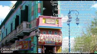 Carlos Gardel  Caminito LetraLyrics [upl. by Ainevuol382]