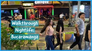 4K Walking tour of Bucaramanga nightlife Cabecera Cuadraplay area [upl. by Rol]