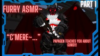 Furry ASMR Papagen Teaches You How Guns Work Tapping Trigger Words Inaudible PART 1 [upl. by Lahcsap]