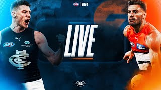 LIVE with PommyinOZ  Carlton v GWS Giants  AFL Round 17 2024 [upl. by Cumings]