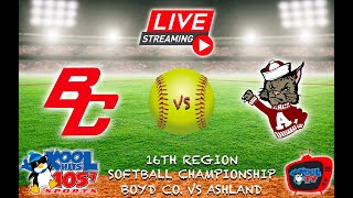 Boyd Co vs Ashland Softball  KHSAA Softball  16th Region Championship  LIVE  Kool TV  52924 [upl. by Annayat]