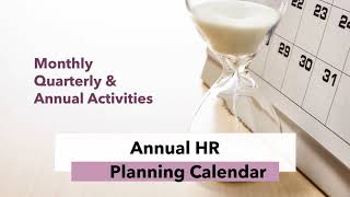 Annual HR Planning Calendar  Annual Calendar of HR Activities [upl. by Lahcear958]