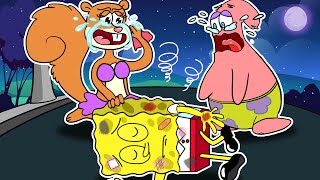 Sandy Im Crying 😢😢😢 Very Sad Story Animation  POOR BABY SPONGEBOB LIFE  Slime Story [upl. by Terrej884]