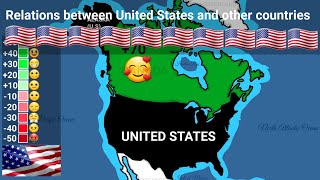 Relations between United States 🇺🇸 and other countries [upl. by Ettevol]