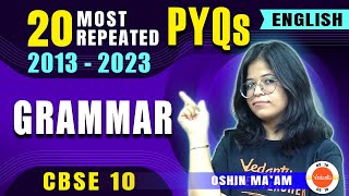 Most Repeated Questions from Class 10 English 🔥 Class 10 Grammar PYQs [upl. by Farny]