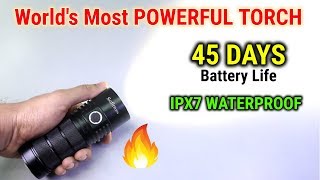 Worlds Most POWERFUL TORCH  45 DAYS Battery Life  uTorch SP36 [upl. by Peih]