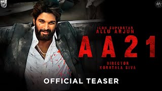 AA21 Official Teaser 2022  Allu Ajun  Pooja Hegde  koratala siva  Allu Arjun new movie 2023aa21 [upl. by Eidac529]