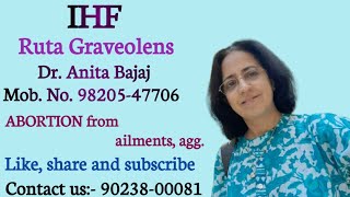 Ruta Graveolens Dr Anita Bajaj homeopathy IHF mindmethod November 9 2023 [upl. by Agni712]