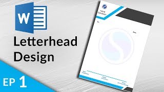 MS Word Tutorial  Letterhead Design in Ms Word 2019  How to Make Letterhead [upl. by Anal]