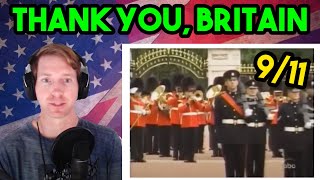 Californian Reacts  Star Spangled Banner played at Buckingham Palace for 911 [upl. by Atnaloj647]